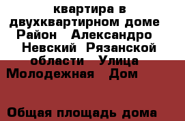 квартира в двухквартирном доме › Район ­ Александро - Невский, Рязанской области › Улица ­ Молодежная › Дом ­ 15/1 › Общая площадь дома ­ 74 › Площадь участка ­ 800 › Цена ­ 1 200 000 - Все города Недвижимость » Дома, коттеджи, дачи продажа   . Адыгея респ.,Адыгейск г.